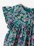 Ruffled, Short Sleeve Dress with Prints, for Girls emerald green+pale pink+printed white 