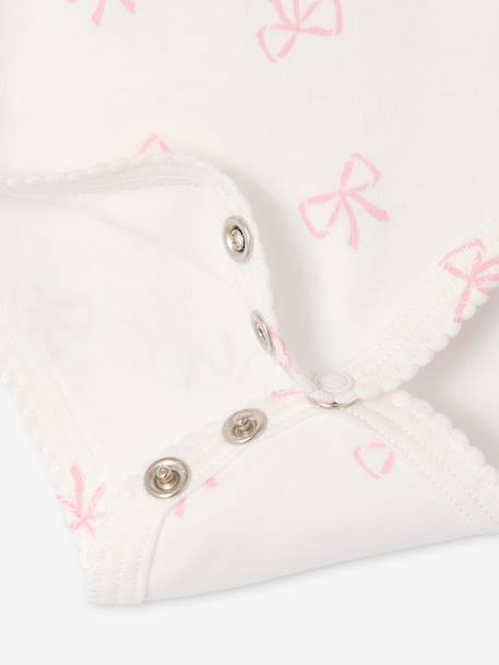 Pack of 2 girl's bodysuit with braces ecru 