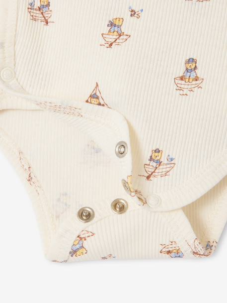 Pack of 3 organic cotton baby boy bodysuits red 