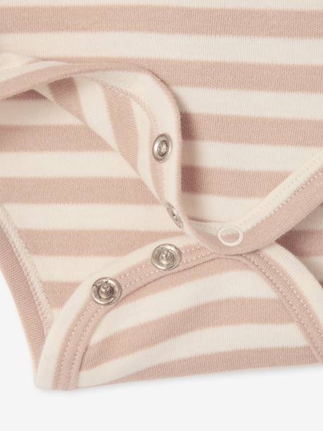 Pack of 3 sleeveless organic cotton bodysuits. blue 