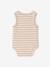 Pack of 3 sleeveless organic cotton bodysuits. blue 