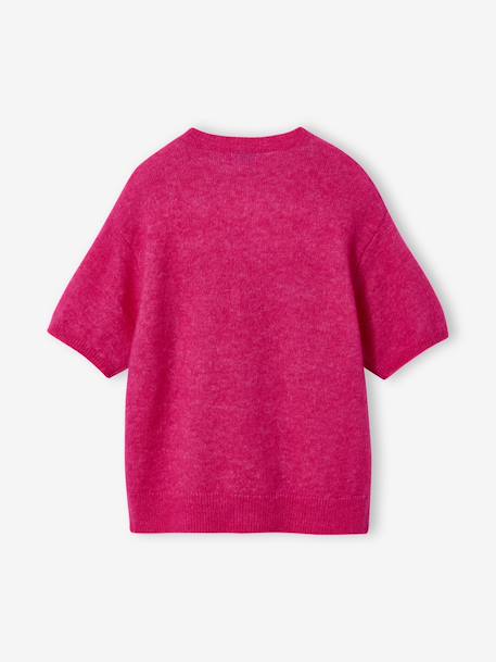 Girl's short-sleeved jumper JONEN lilac+rose 