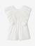 Playsuit with embroidery in cotton white 