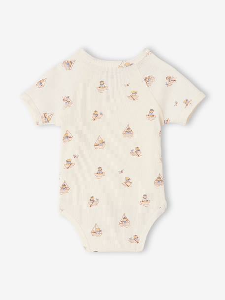 Pack of 3 organic cotton baby boy bodysuits red 