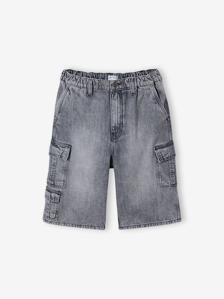 Skater Shorts, JONEN bleached denim+denim grey 