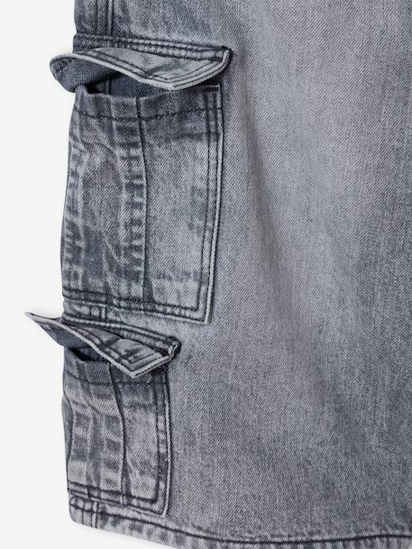 Skater Shorts, JONEN bleached denim+denim grey 