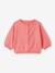 Basics Knitted Cardigan, Embroidered Heart, for Babies coral+white 