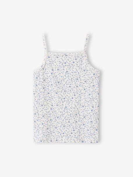 Pack of 3 ribbed tank tops for girls ecru 