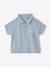 Boys' polo shirt and trouser set striped blue 