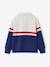 Polo-neck long-sleeved sweatshirt ink blue 