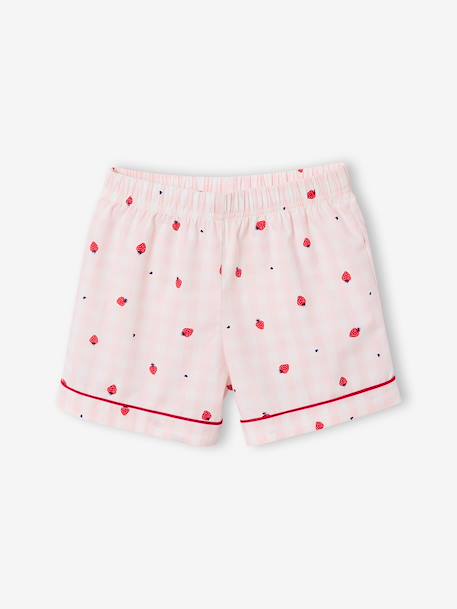 Strawberry short pyjamas set pale pink 