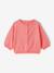 Basics Knitted Cardigan, Embroidered Heart, for Babies coral+white 