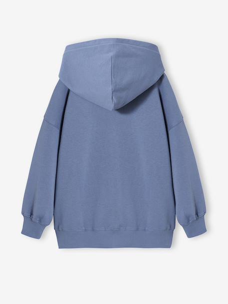 Zipped oversized sweatshirt grey blue 