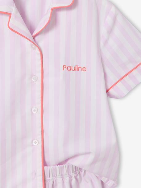 Short-sleeved pyjama playsuit to customise lilac 