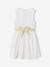 Set of skater dress, bolero and band for head accessories for hair sage green+white 