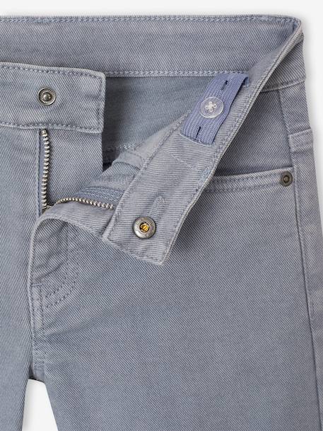 Boy's 5-pocket bermuda shorts clay beige+emerald green+grey blue+terracotta 