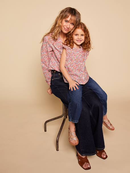 Shirt with floral print in organic cotton multicoloured 