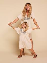 Maternity-Dresses-Cotton gauze dress with embroidered details 