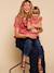 Women's frilled gauze blouse old rose 