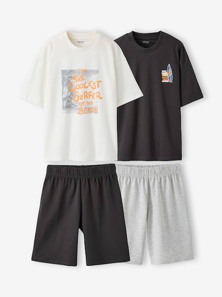 Pack of 2 short surf pyjamas anthracite 