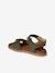 Hook-&-Loop Leather Sandals for Children khaki+navy blue+sandy beige 