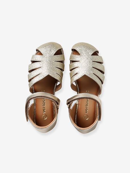 Girls' strap ballerinas gold 