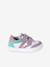 Leather trainers with hook and loop tape for babies set purple+set white 