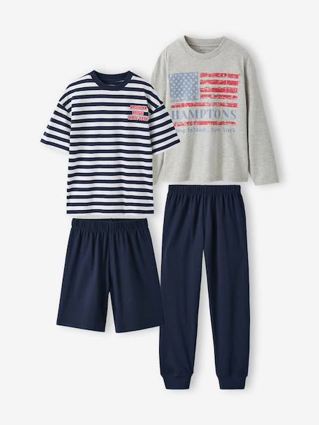 Pack of 2 short and long pyjamas navy blue 