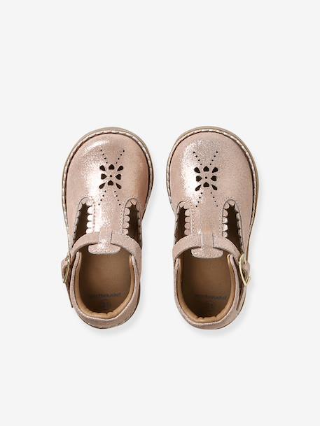 Leather Mary Janes for Babies, Designed for First Steps rosy 