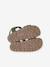 Hook-&-Loop Leather Sandals for Children khaki+navy blue+sandy beige 