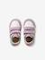 Leather trainers with hook and loop tape for babies set purple+set white 