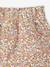 Floral print baby short ecru 