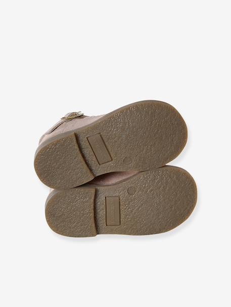 Leather Mary Janes for Babies, Designed for First Steps rosy 