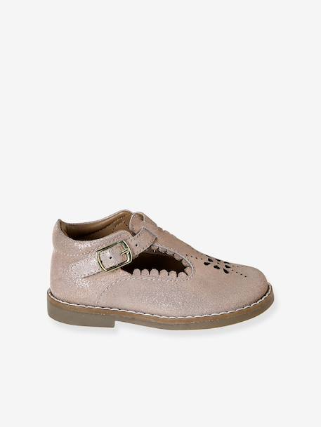 Leather Mary Janes for Babies, Designed for First Steps rosy 