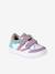Leather trainers with hook and loop tape for babies set purple+set white 