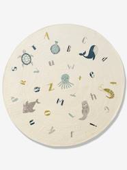 Bedding & Decor-Round Rug, Sea Creatures Alphabet