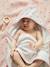 Bath Cape & Wash Mitt with Bows printed white 