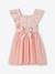 Ruffled Occasion Wear Dress in Cotton Gauze & Tulle, for Girls ecru+pale pink+sage green+white 