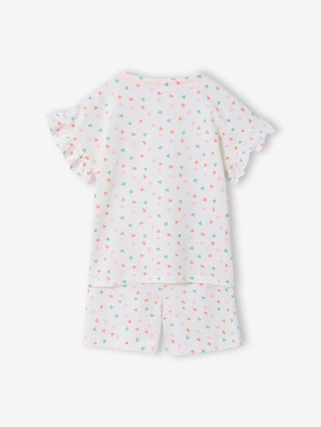 Pack of 2 pyjama shorts with hearts ecru 