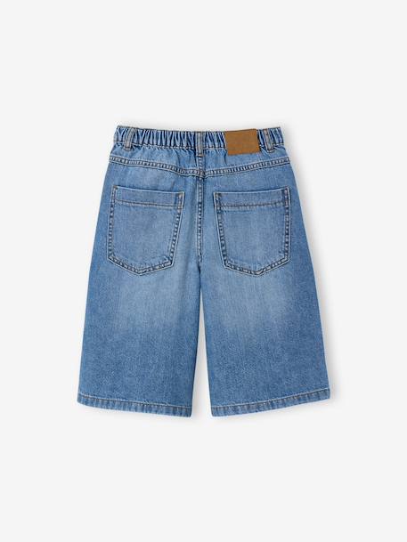 Long denim bermuda shorts double stone 