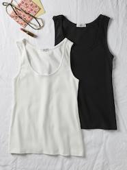 Pack of 2 organic cotton nursing tank tops