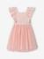 Ruffled Occasion Wear Dress in Cotton Gauze & Tulle, for Girls ecru+pale pink+sage green+white 