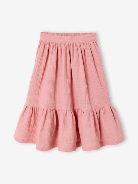 Occasion Wear Blouse & Frilled Skirt Combo blush+sage green 