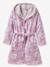 Customisable MARGUERITE bathrobe for children, with recycled cotton mauve 