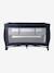 Folding cot with 2 mattress heights anthracite+navy blue 