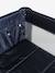 Folding cot with 2 mattress heights anthracite+navy blue 