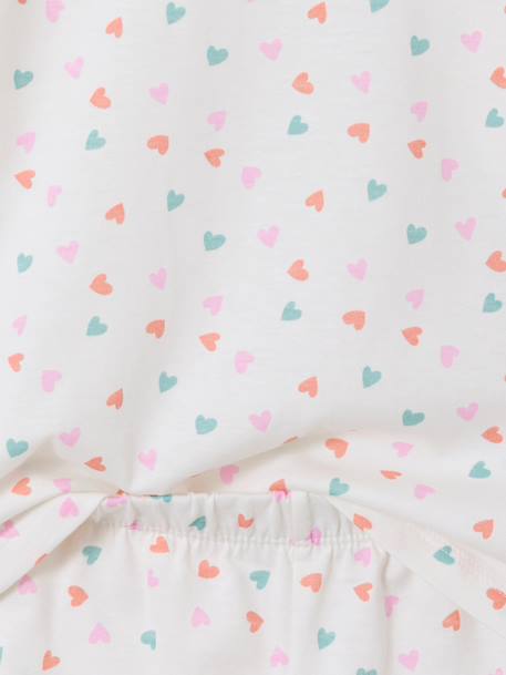 Pack of 2 pyjama shorts with hearts ecru 