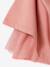 Occasion Wear Dress with Golden Sash for Girls blush+white 