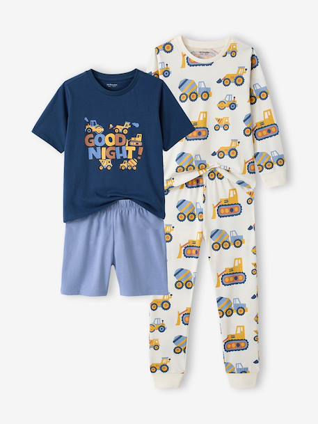 Pack of 2 short and long pyjamas ocean blue 