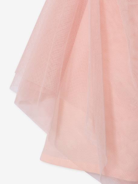Ruffled Occasion Wear Dress in Cotton Gauze & Tulle, for Girls ecru+pale pink+sage green+white 